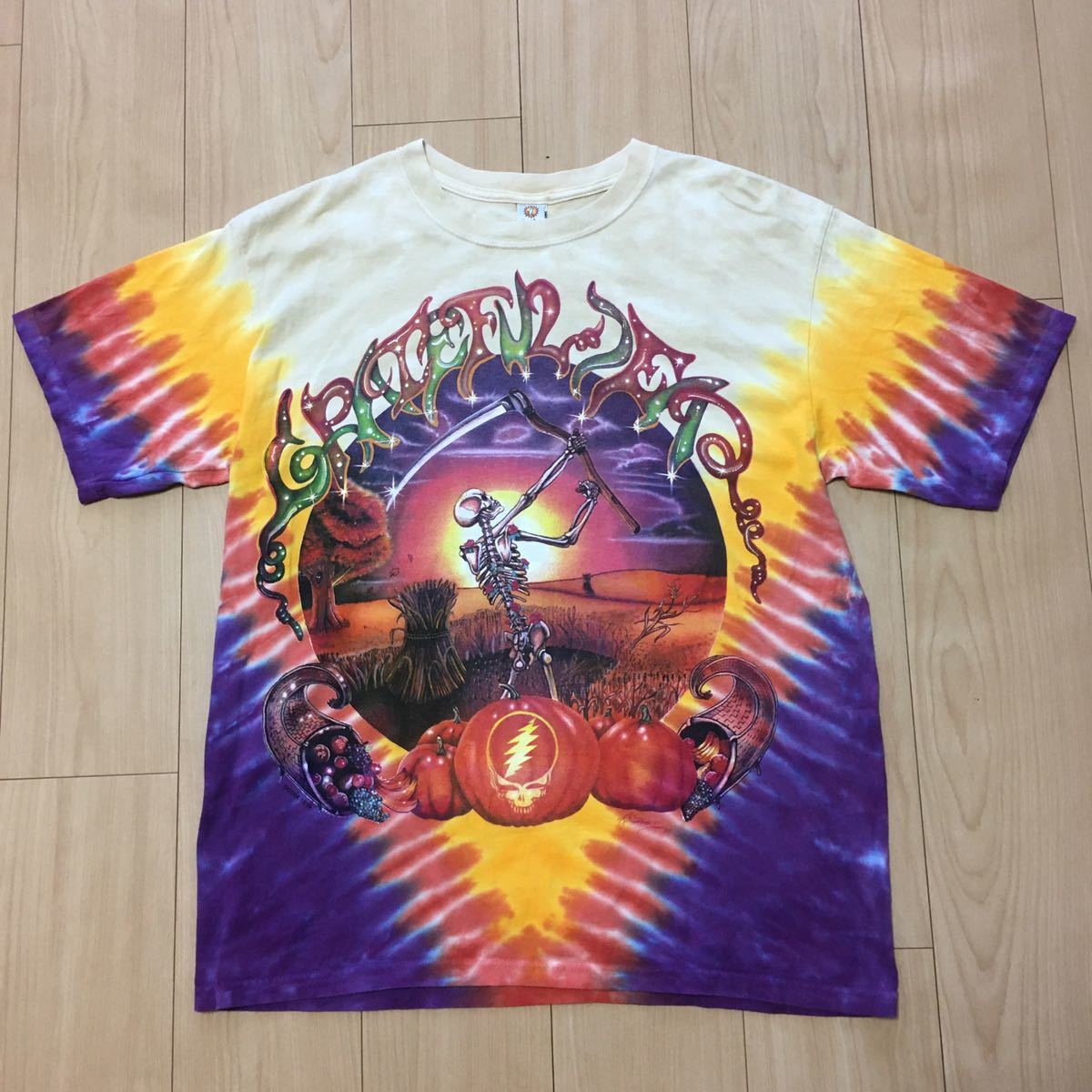 90sビンテージ grateful dead グレイトフルデッド タイダイ 両面プリント Tシャツ_画像1