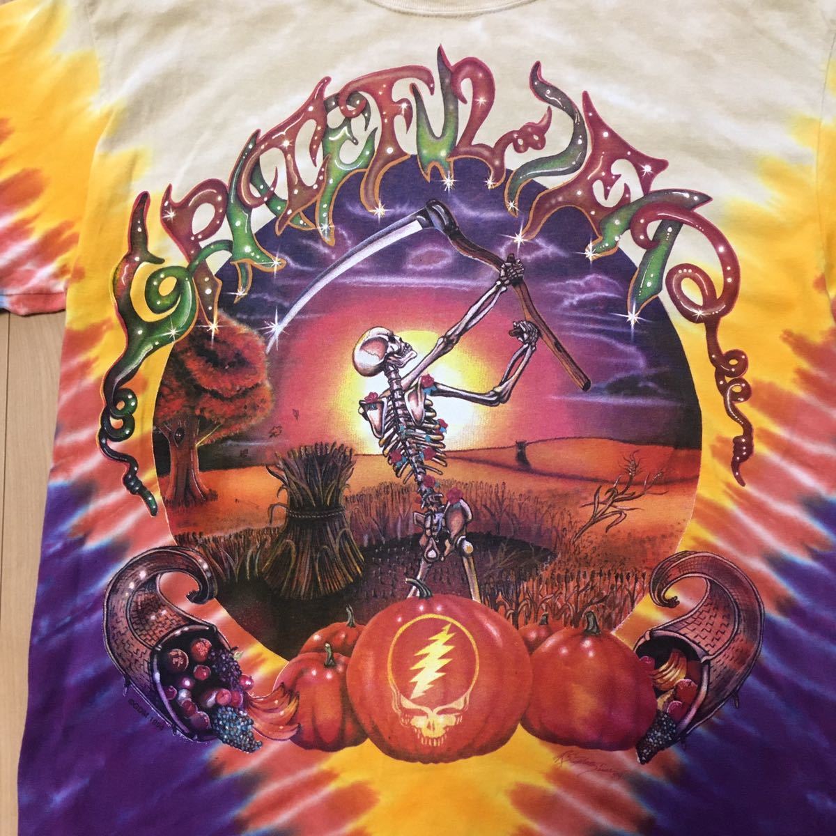 90sビンテージ grateful dead グレイトフルデッド タイダイ 両面プリント Tシャツ_画像2