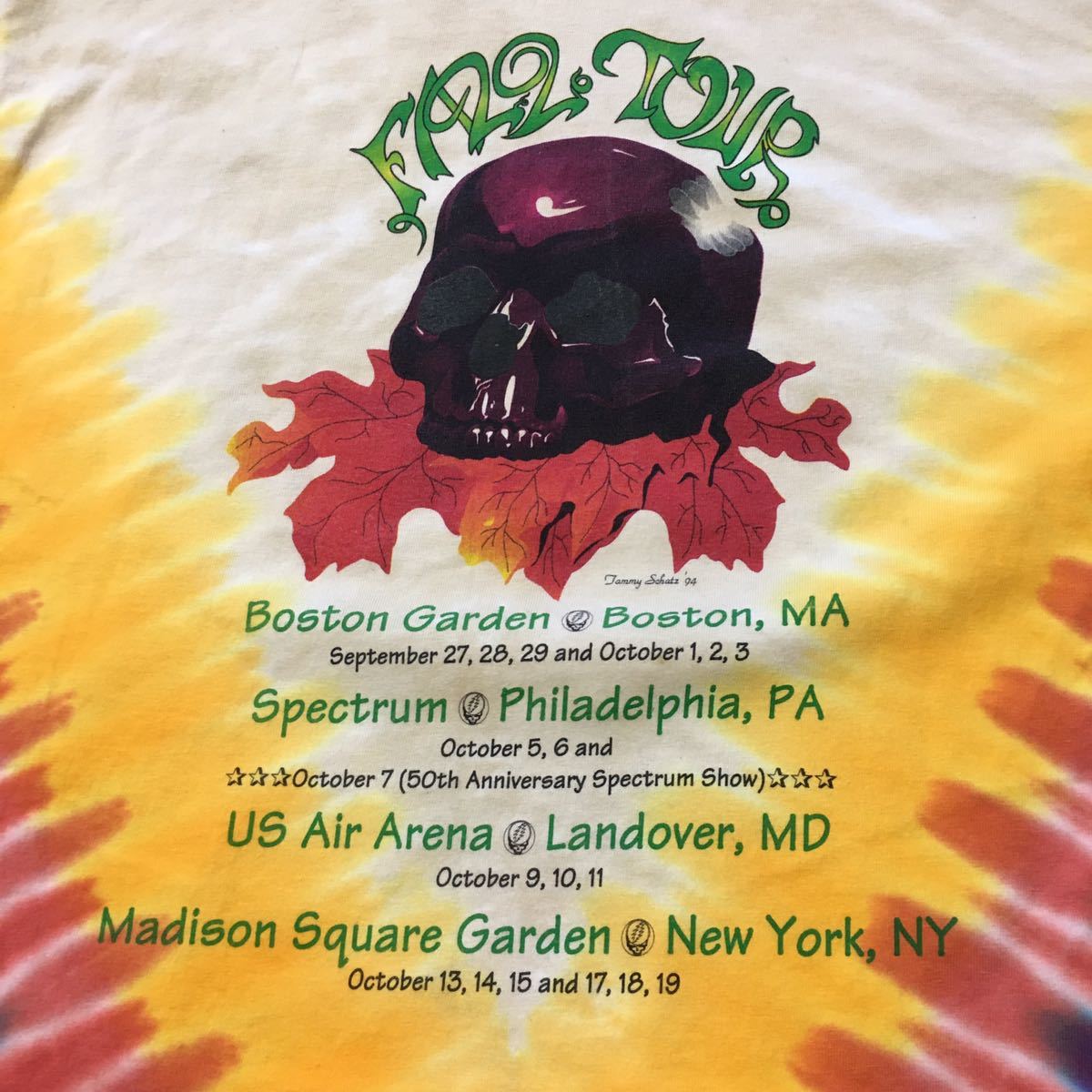 90sビンテージ grateful dead グレイトフルデッド タイダイ 両面プリント Tシャツ_画像7