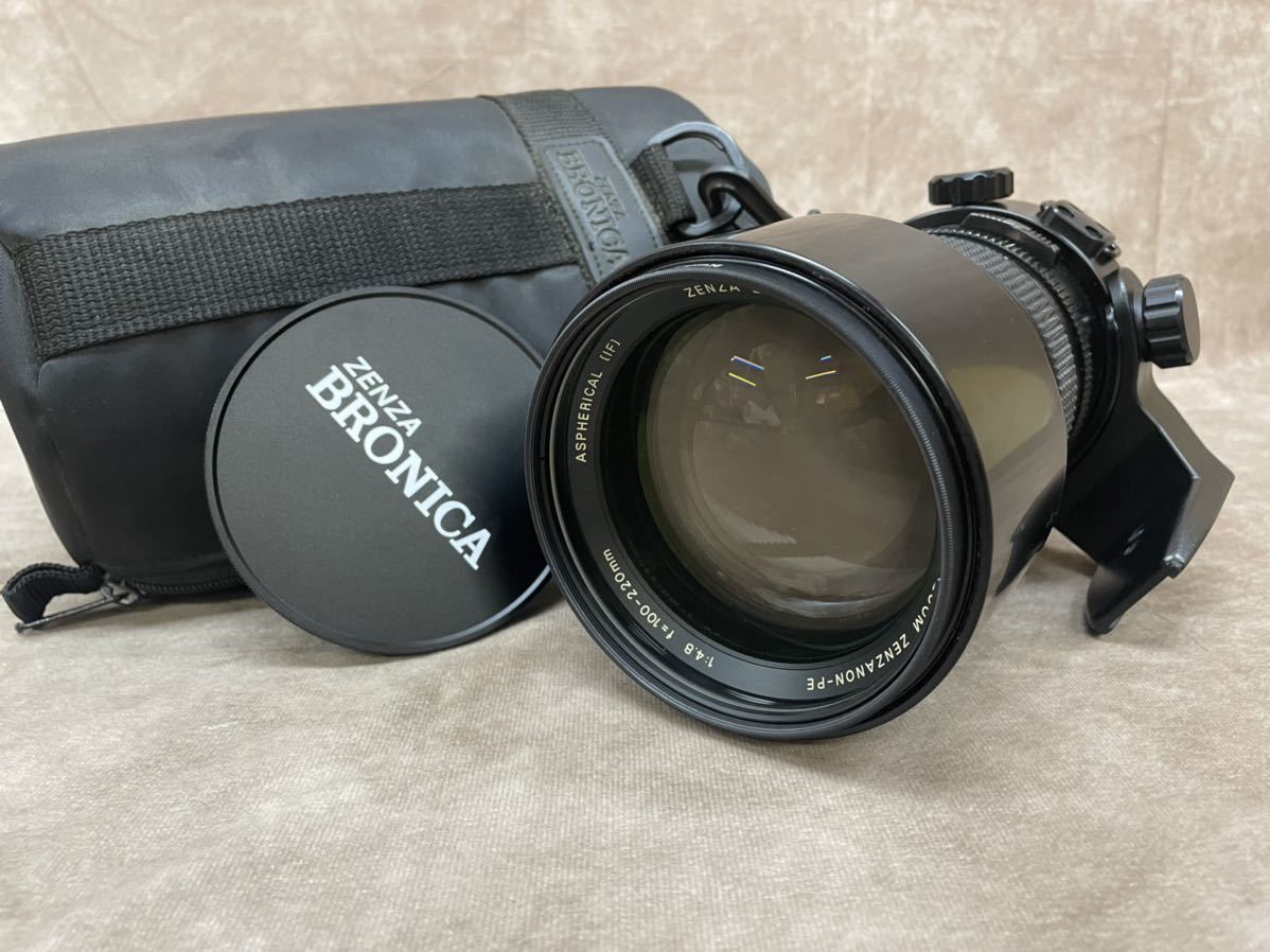 ZENZA BRONICA ZOOM ZENZANON-PE 1:4.8 f=100-220mm ASPHERICAL 前後