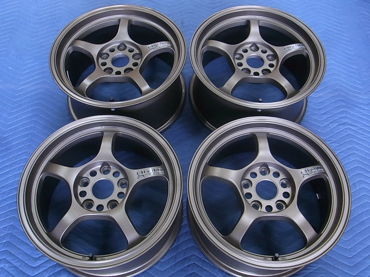 RAYS gramLIGHTS 57C レイズ グラムライツ 16インチ 7J +42/ 8J +38 5H PCD 114.3 アルミホイール 4本セット 当時物