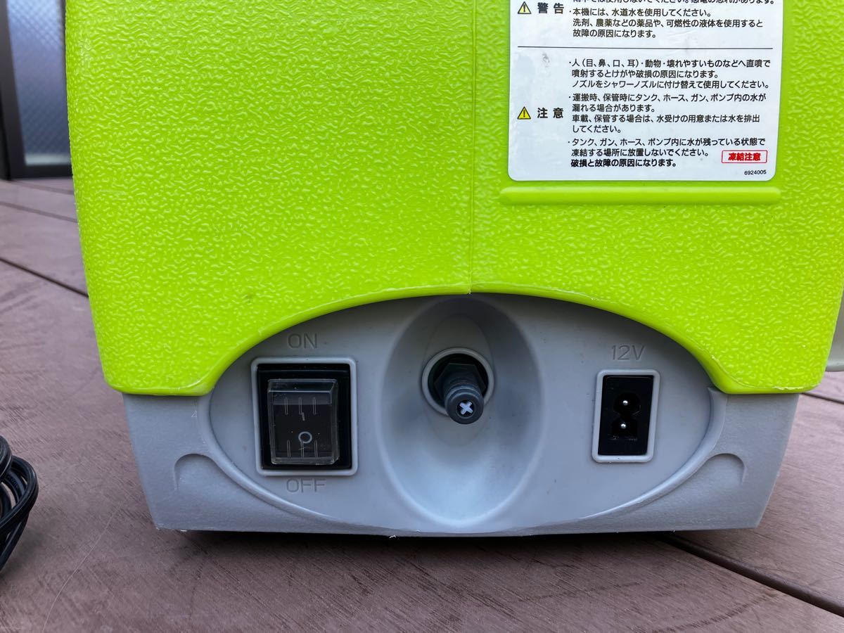 リョービ ポータブルウォッシャー 高圧洗浄 レジャー 海水浴 ポータブルシャワー 可動品少々難あり 2way電源 PLW-150 4