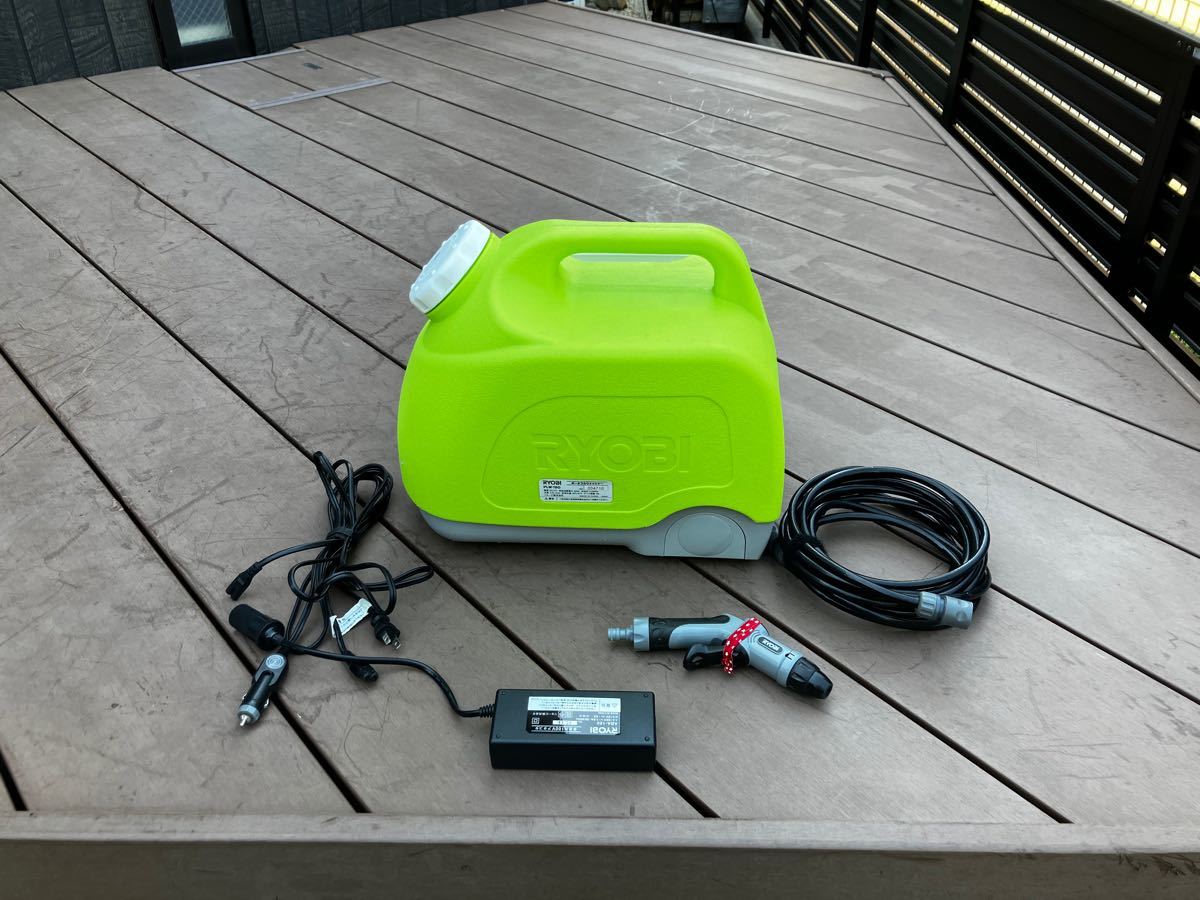 リョービ ポータブルウォッシャー 高圧洗浄 レジャー 海水浴 ポータブルシャワー 可動品少々難あり 2way電源 PLW-150 2
