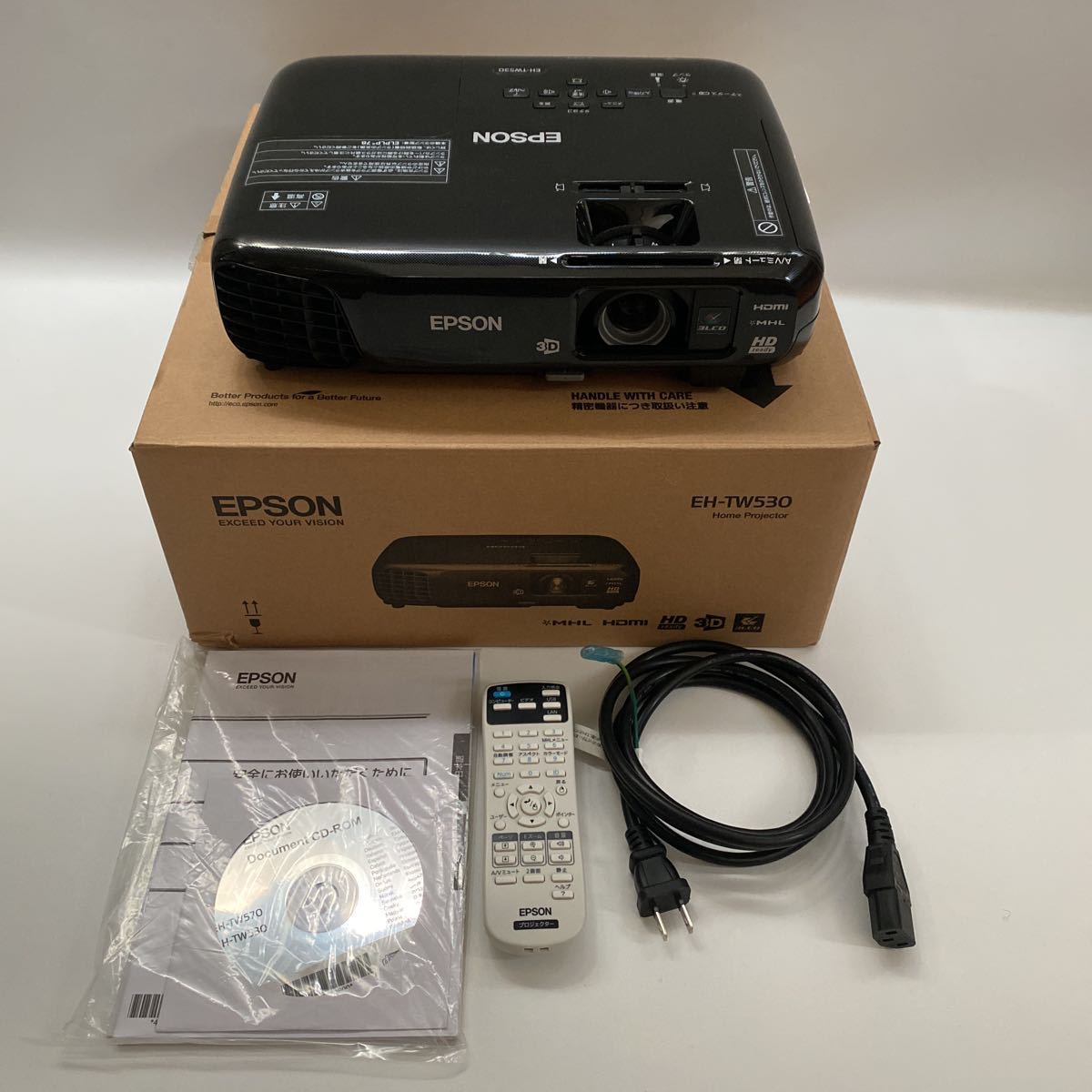 EPSON エプソン プロジェクター LCD PROJECTOR EH-TW530 美品 元箱