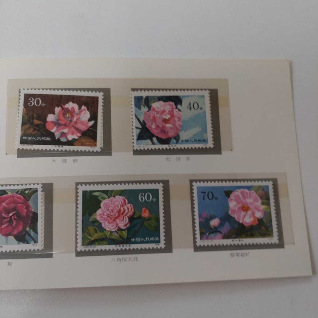 1 中国人民郵政 1979年 中国切手 雲南の椿 10種類 計10枚セット_画像5