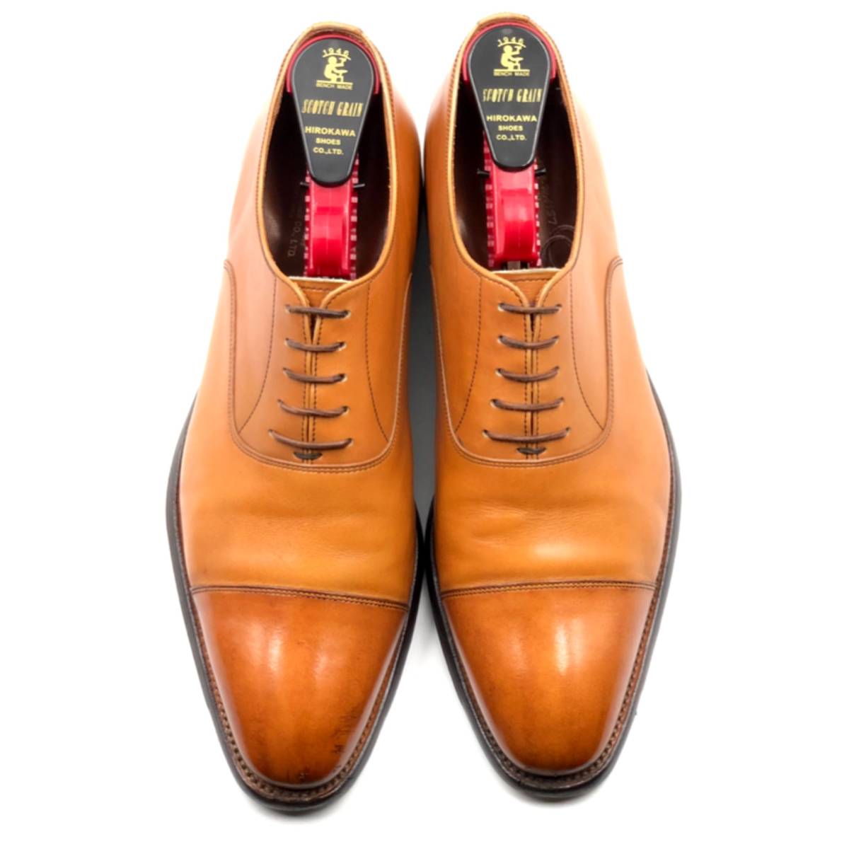 即決 SCOTCH GRAIN スコッチグレイン 匠 25.5cm HA-9046 メンズ レザーシューズ ストレートチップ 茶 ブラウン 革靴 皮靴  ビジネスシューズ