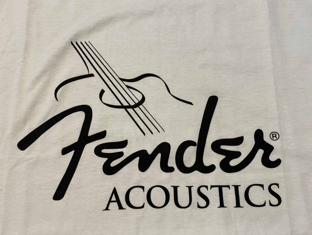 古着 Fender アコースティックギター Tシャツ M フェンダー アコギ デッドストック 白_画像7