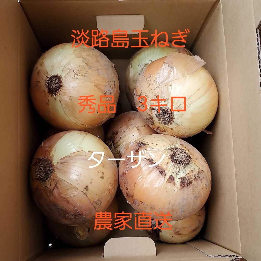 PayPayフリマ｜淡路島玉ねぎ3キロターザン秀品(送料無料)