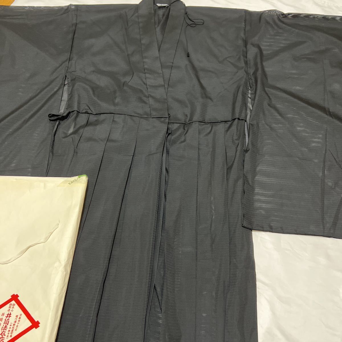 美品【直とつ】化繊 黒 絽 法要 葬儀 仏具 僧侶 装束 法衣 真言宗 法衣