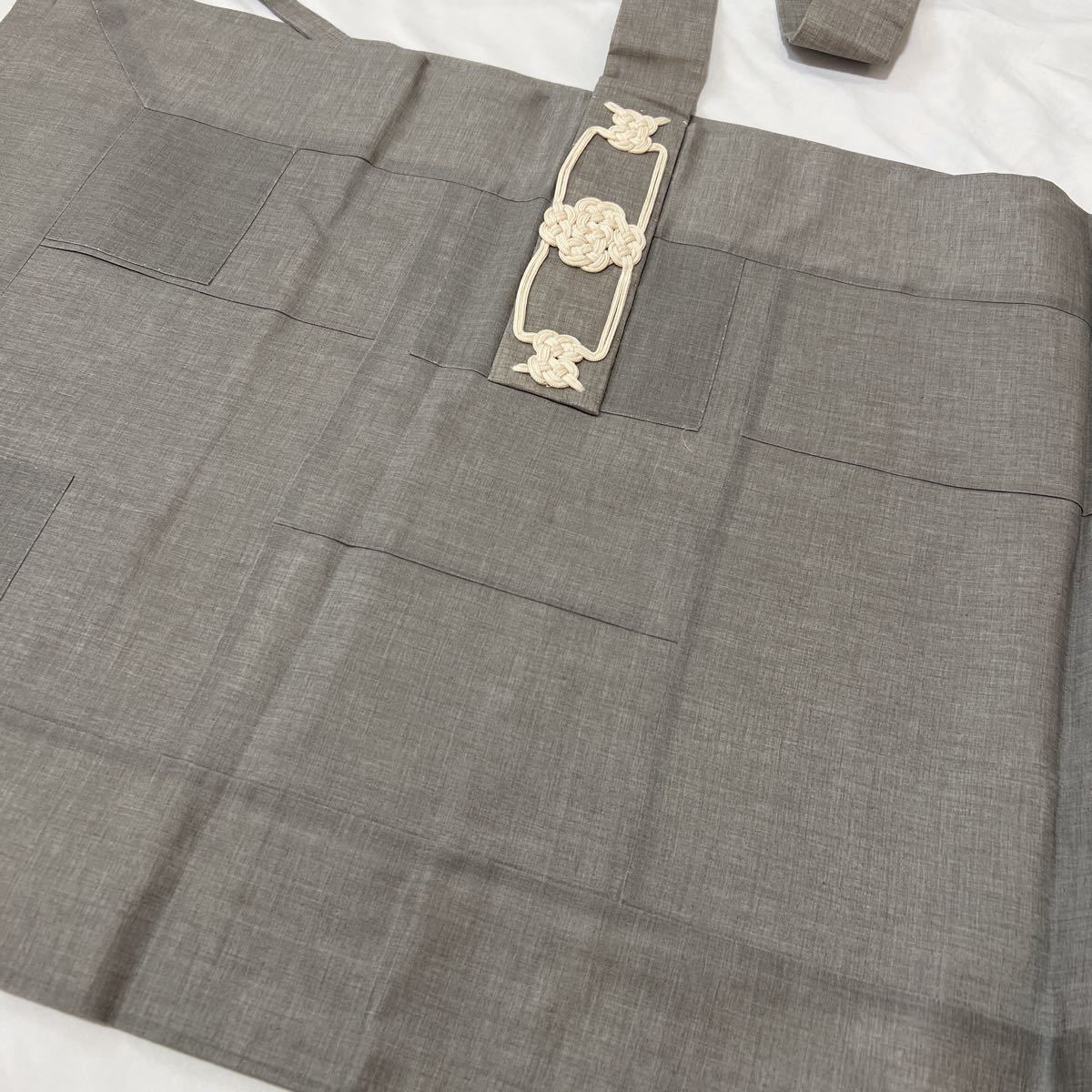 美品【喪服】【袈裟】浄土真宗 灰色 麻 法要 葬儀 仏具 僧侶 装束 袈裟