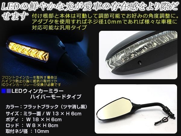 LED ウインカー ミラー DUCATI ハイパーモタードtype ドゥカティ_画像2