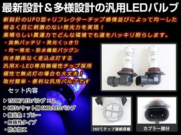 ムーブ 後期 LA100 110S 12V/24V HB3 LED ハイビーム 150W ヘッドライト バルブ 車検対応 30000K ブルー プロジェクター_画像2