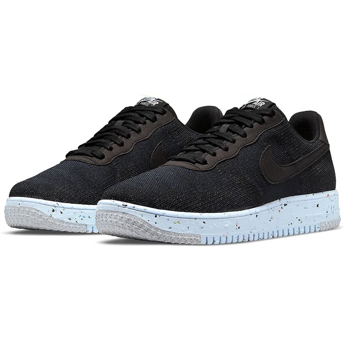 ☆NIKE AIR FORCE 1 CRATER FLYKNIT 黒/薄青/灰 24.5cm ナイキ エア フォース 1 クレーター フライニット DC4831-001_画像1