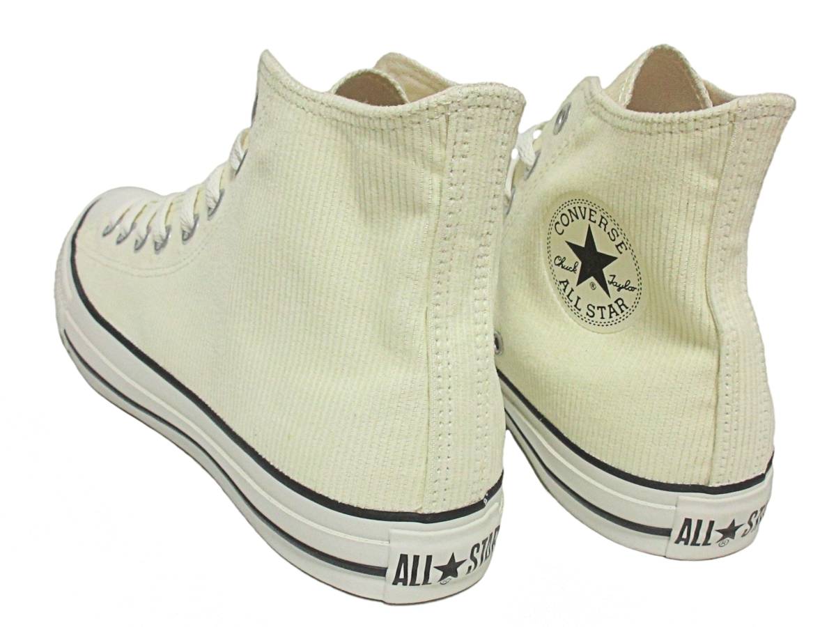 ☆CONVERSE ALL STAR CORDUROY HI クリーム 27.0cm コンバース オールスター コーデュロイ ハイ 32961550_画像4