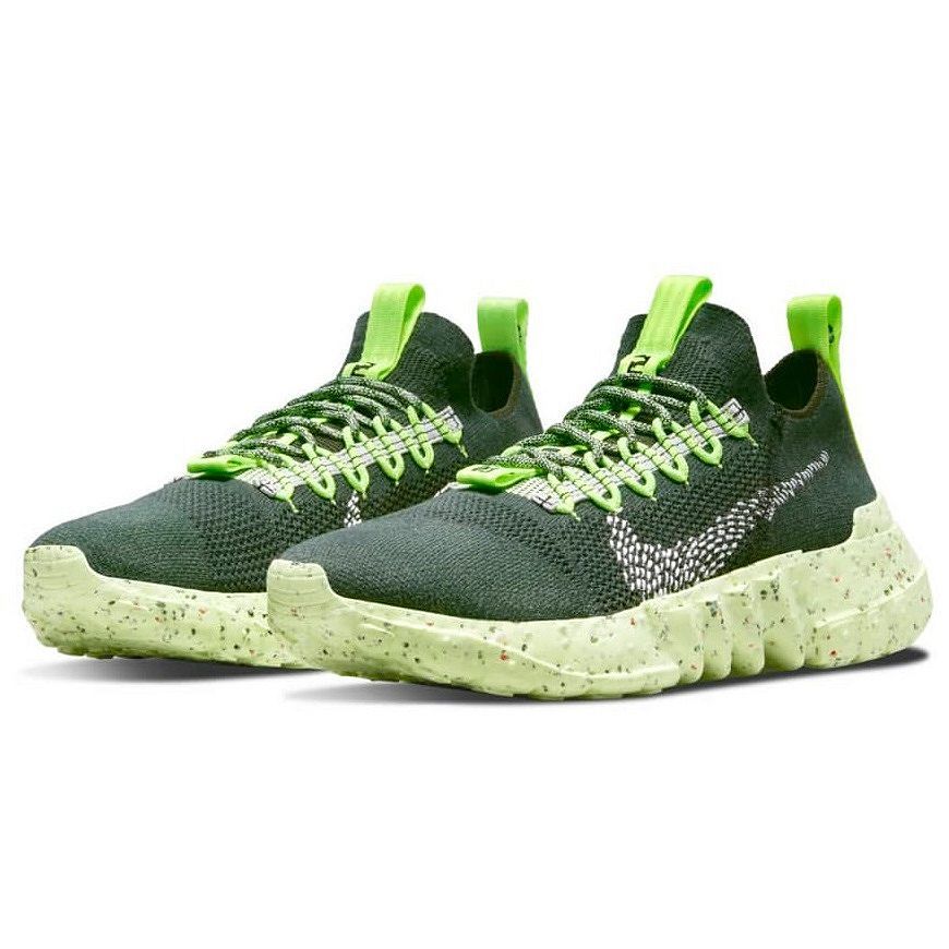 ☆NIKE SPACE HIPPIE 01 sustainable Flyknit 濃緑/蛍光緑/薄緑 26.0cm ナイキ スペース ヒッピー 01 サステナブル スリッポン DJ3056-300