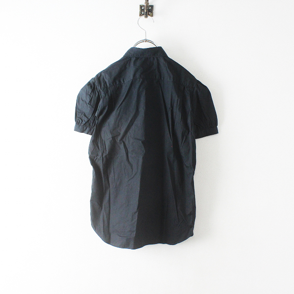 COMME des GARCONS SHIRT コムデギャルソン シャツ コットンギャザーショートスリーブブラウス XS/ブラック レディース【2400012619760】の画像2