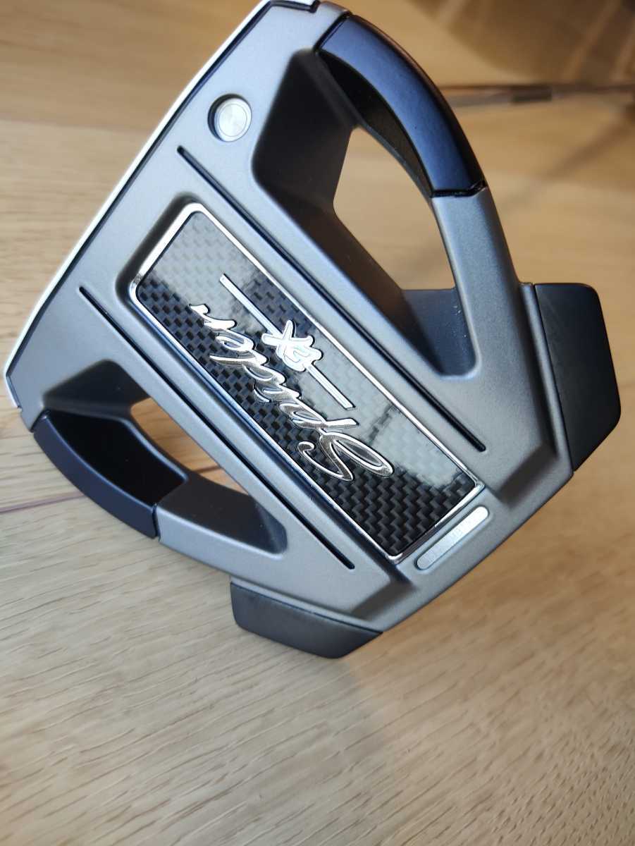 【超美品】日本正規品 TaylorMade テーラーメイド　スパイダー EX パター 2021年モデル プラチナム/ホワイト スモールスラント 34インチ _画像1