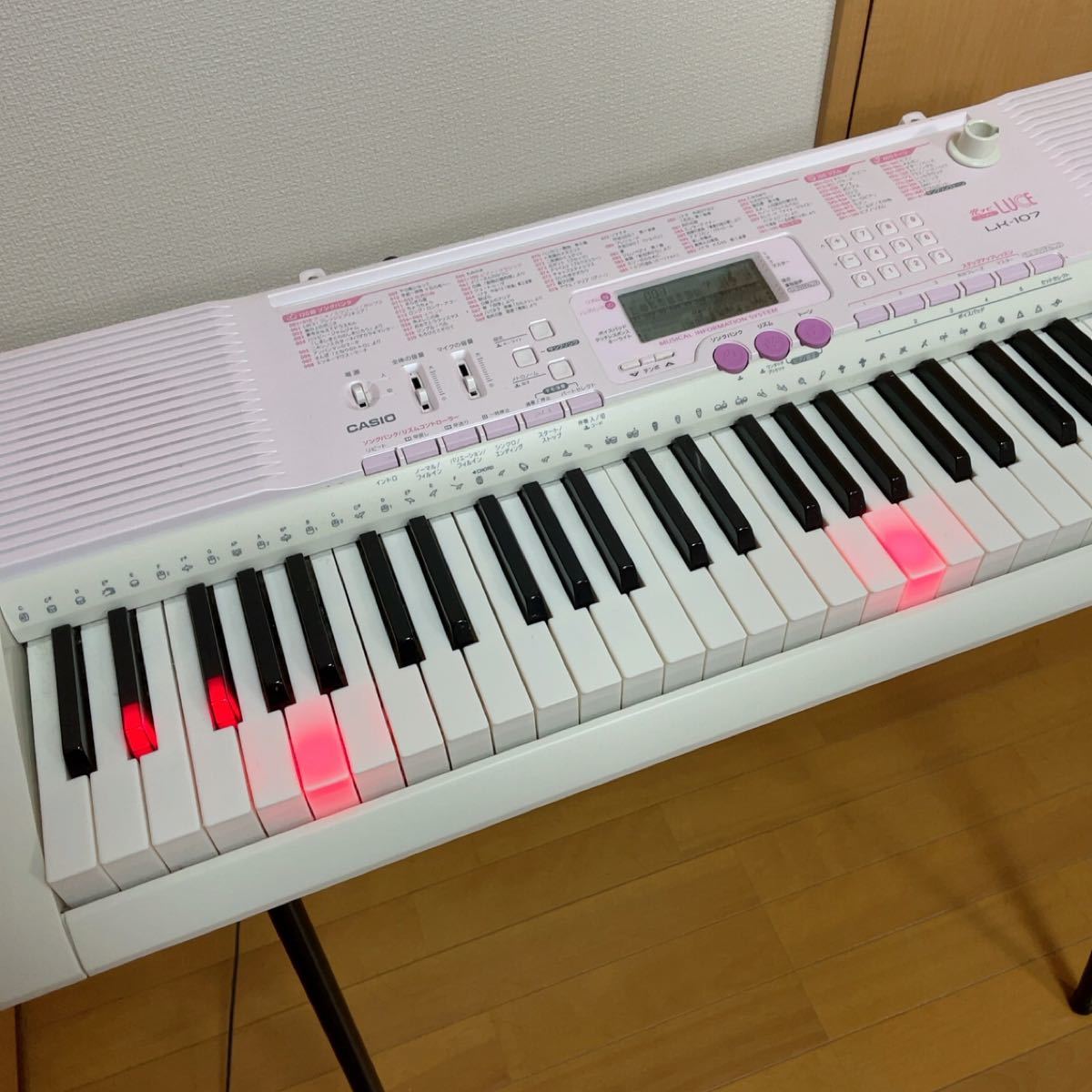 CASIO 光ナビゲーションキーボード LUCE LK-107 カシオ 61鍵盤 【保障