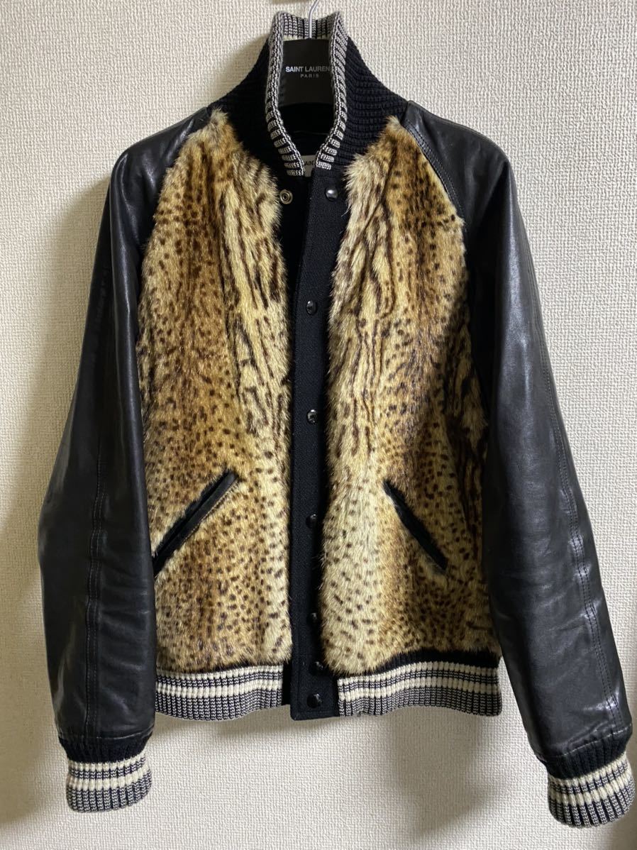 saint laurent paris 14aw マーモットファー テディジャケット 44 定価