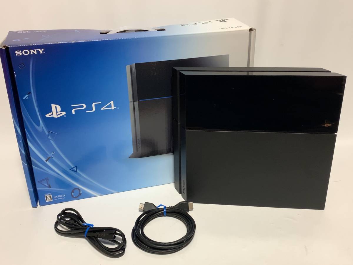 動作確認済 SONY PlayStation 4 CUH-1100 AB01 本体 ジェット・ブラック FW 9.60 PS 4 プレステ 4 プレイステーション 欠品あり １円～_画像1