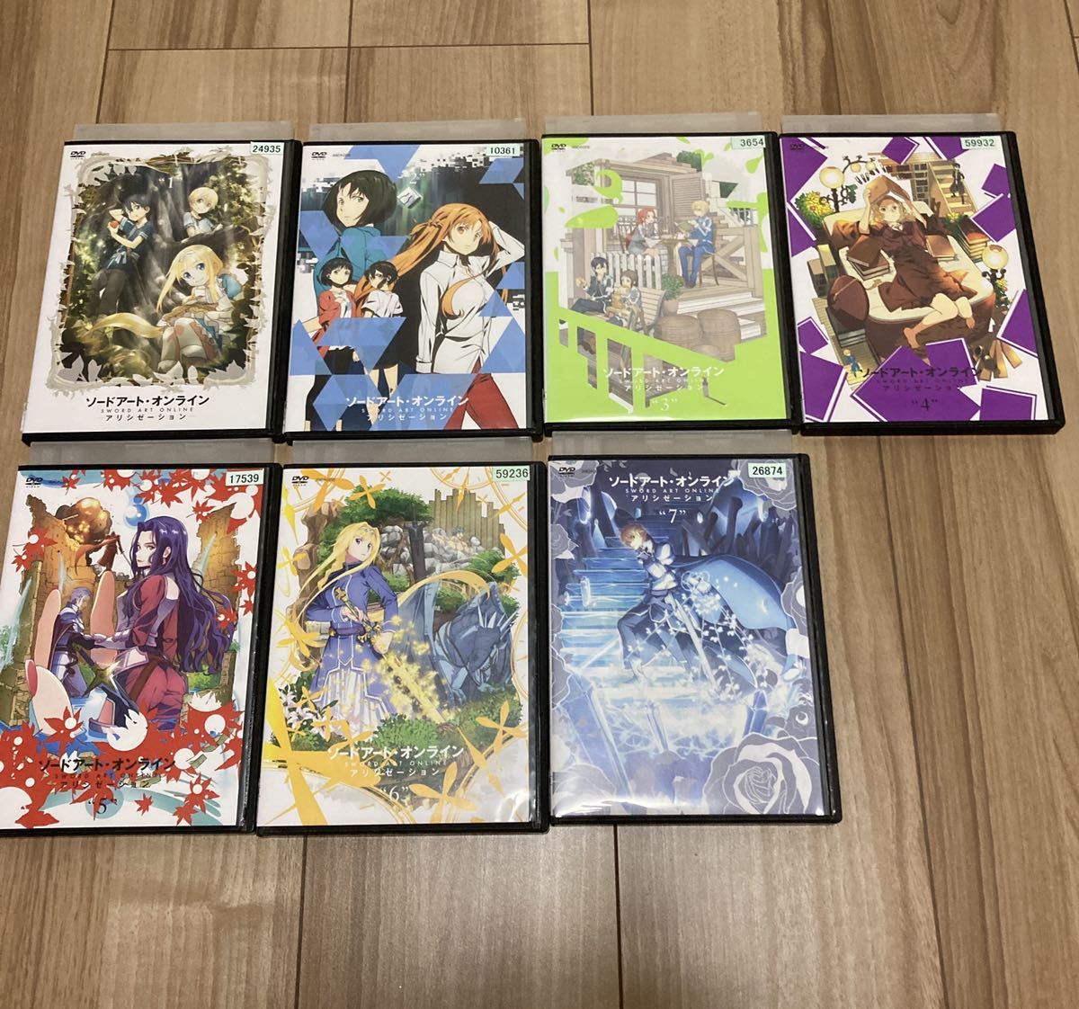 ソードアート・オンライン アリシゼーション 1〜7巻セット (全8巻中、7巻) DVD レンタルアップ品