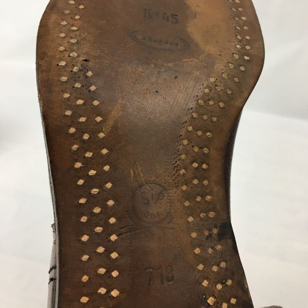 希少品 70年代以前? 木製釘ビンテージソール 鉄ヒール ミリタリー