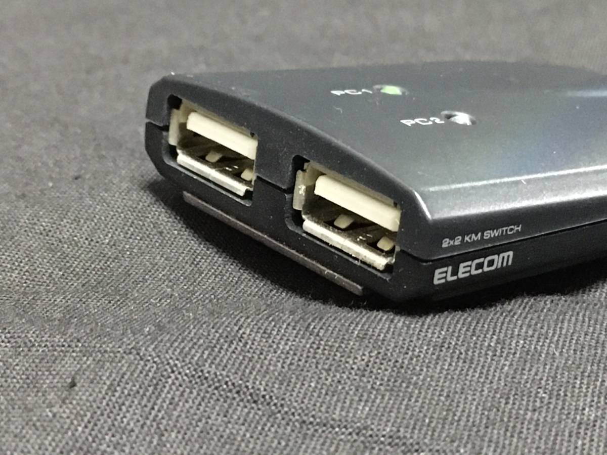 ★送料無料★【 ELECOM 】KM-A22BBK キーボード・マウス用パソコン切替器 / USB接続