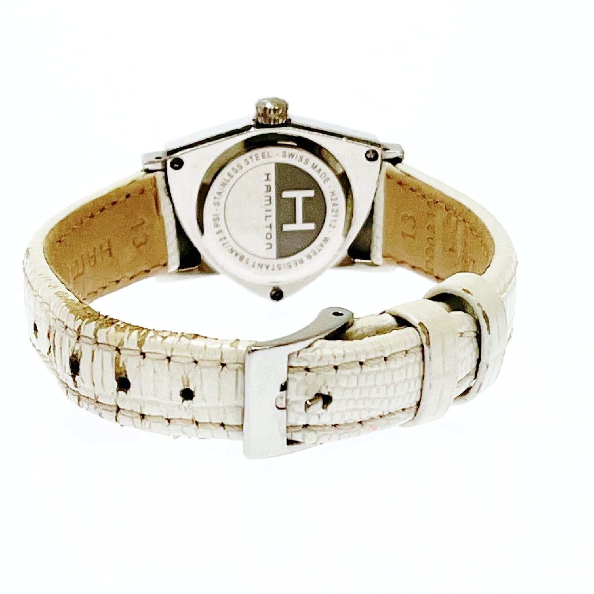 美品】 HAMILTON ハミルトン H242112 ベンチュラ SS/革ベルト シェル