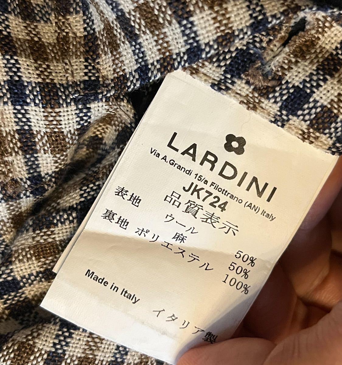LARDINI 新ロゴ ラルディーニ サイズ 46 テーラードジャケット