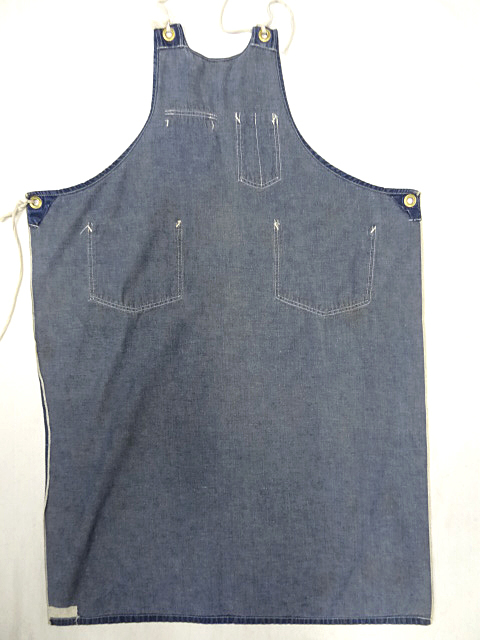  Vintage Carter's 50S 60S indigo Denim ear attaching apron Work wear working clothes color .. Union ticket atmosphere scad brand Indigo 