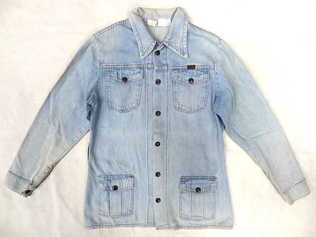  Vintage WRANGLER Wrangler 70S индиго Denim 4P рубашка жакет hipi- цвет .. ставрида японская атмосфера унисекс USA размер M.