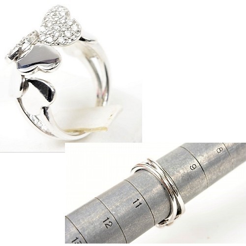 [ beautiful goods ] Ponte Vecchio K18WG diamond ring 