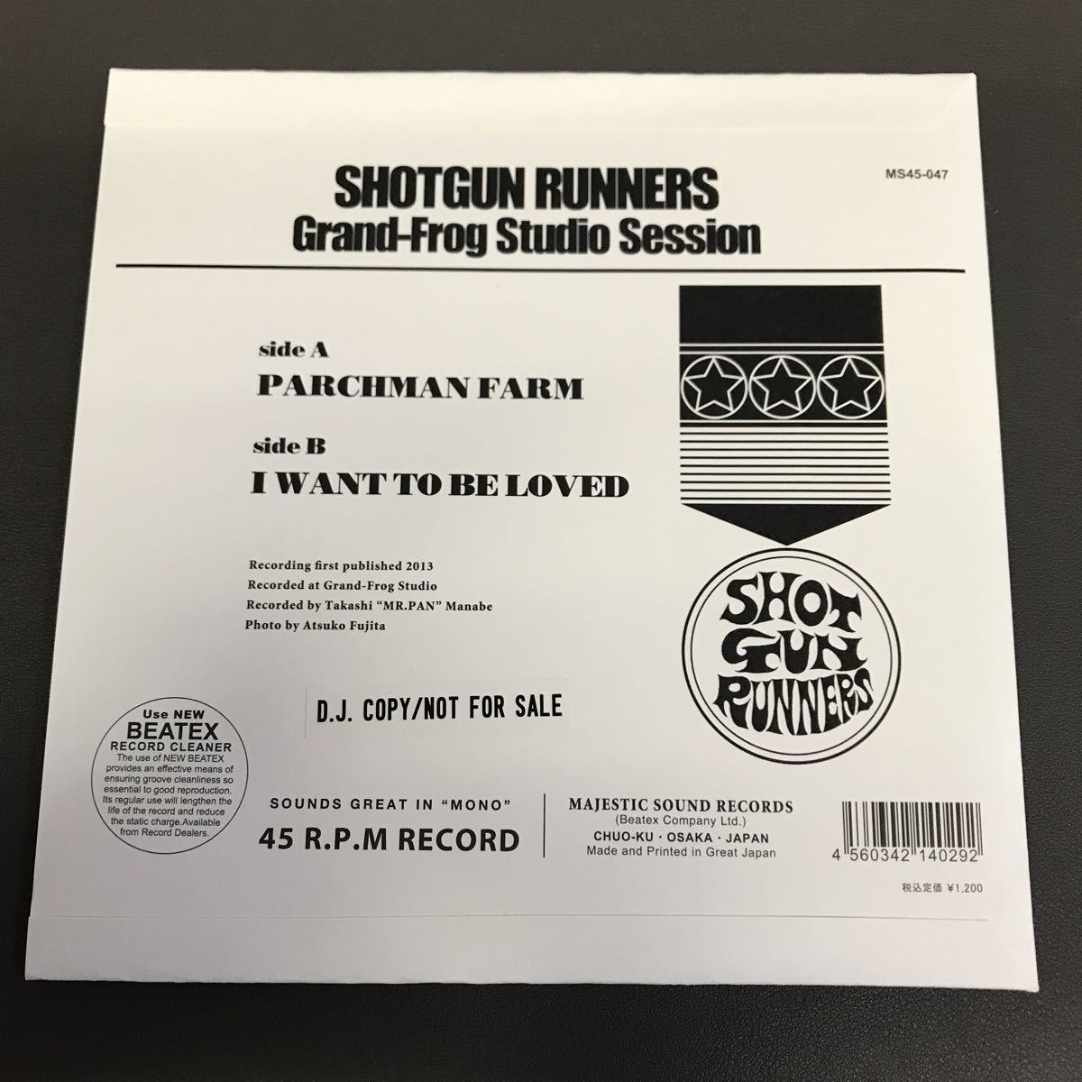 EP-007 SHOTGUN RUNNERS GRAND-FROG STUDIO SESSION PARCHMAN FARM I WANT TO BE LOVED MR.PANプロデュース作品 THE NEATBEATS_画像2