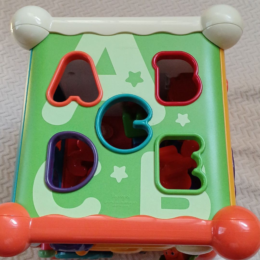 メロディパズルボックス　数字　アルファベット　どうぶつ　ブロック遊び　知育玩具　ベビー　赤ちゃんおもちゃ　いたずらおもちゃ