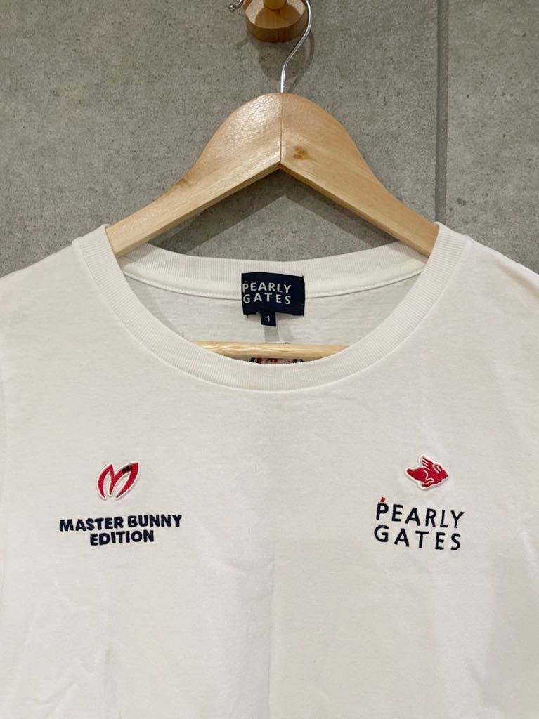 希少 非売品 PEARLY GATES パーリーゲイツ MASTER BUNNY マスターバニー 熊本地震復興 くまモン Tシャツ 1サイズ レディース ○ 新規×_画像2