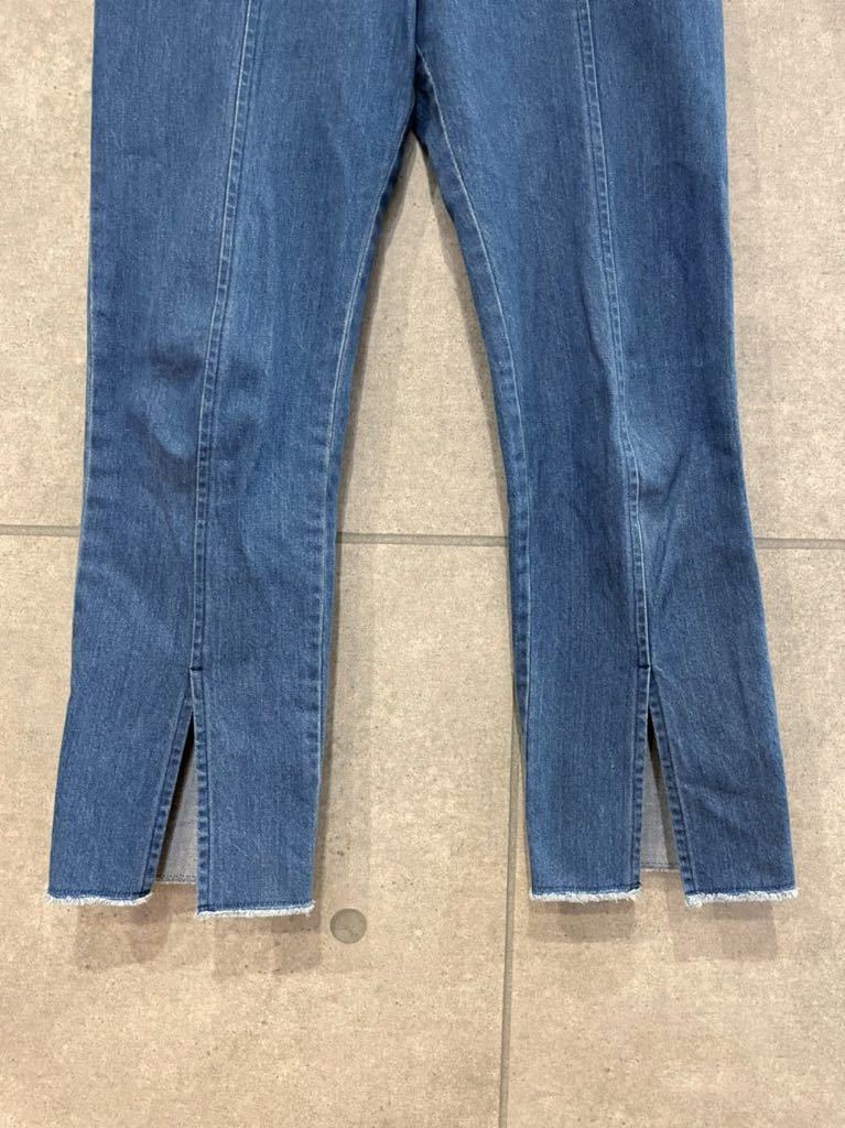 人気モデル！ H BEAUTY & YOUTH UNITED ARROWS ビューティ＆ユース DENIM FRONT SLIT PANTS デニムパンツ Mサイズ レディース 新規×_画像2