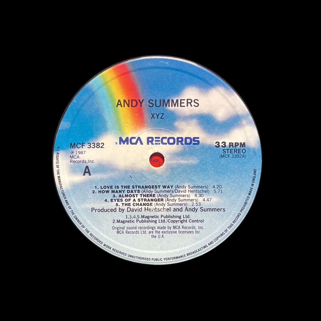 Andy Summers - XYZ The Police 訳あり LP レコード_画像3