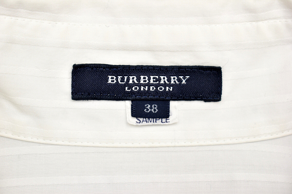 Y-3860★送料無料★BURBERRY LONDON バーバリーロンドン★正規品 三陽商会 ホワイト白色 シャドーストライプ 長袖 ドレス シャツ 38_画像3