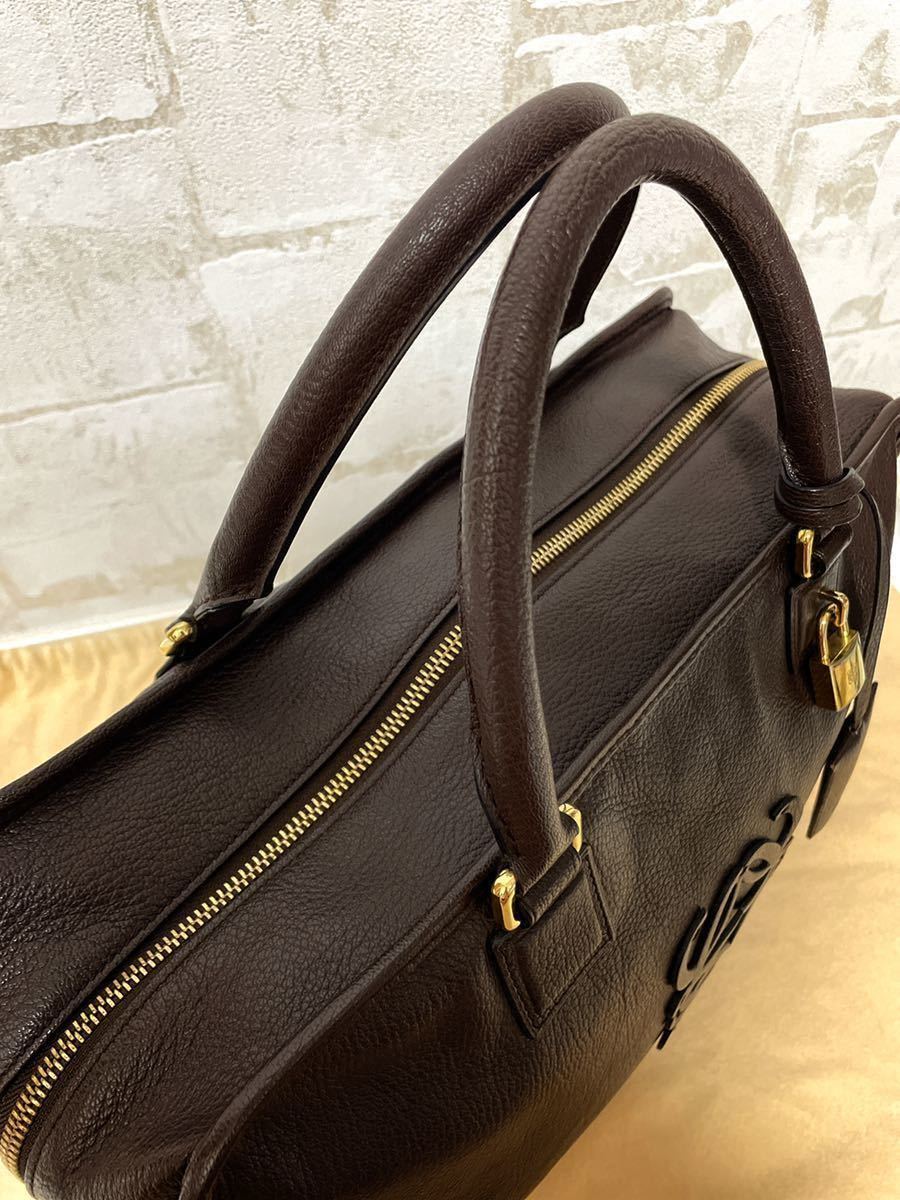 美品!LOEWE ロエベ アマソナ 35 ハンドバッグ ダークブラウン