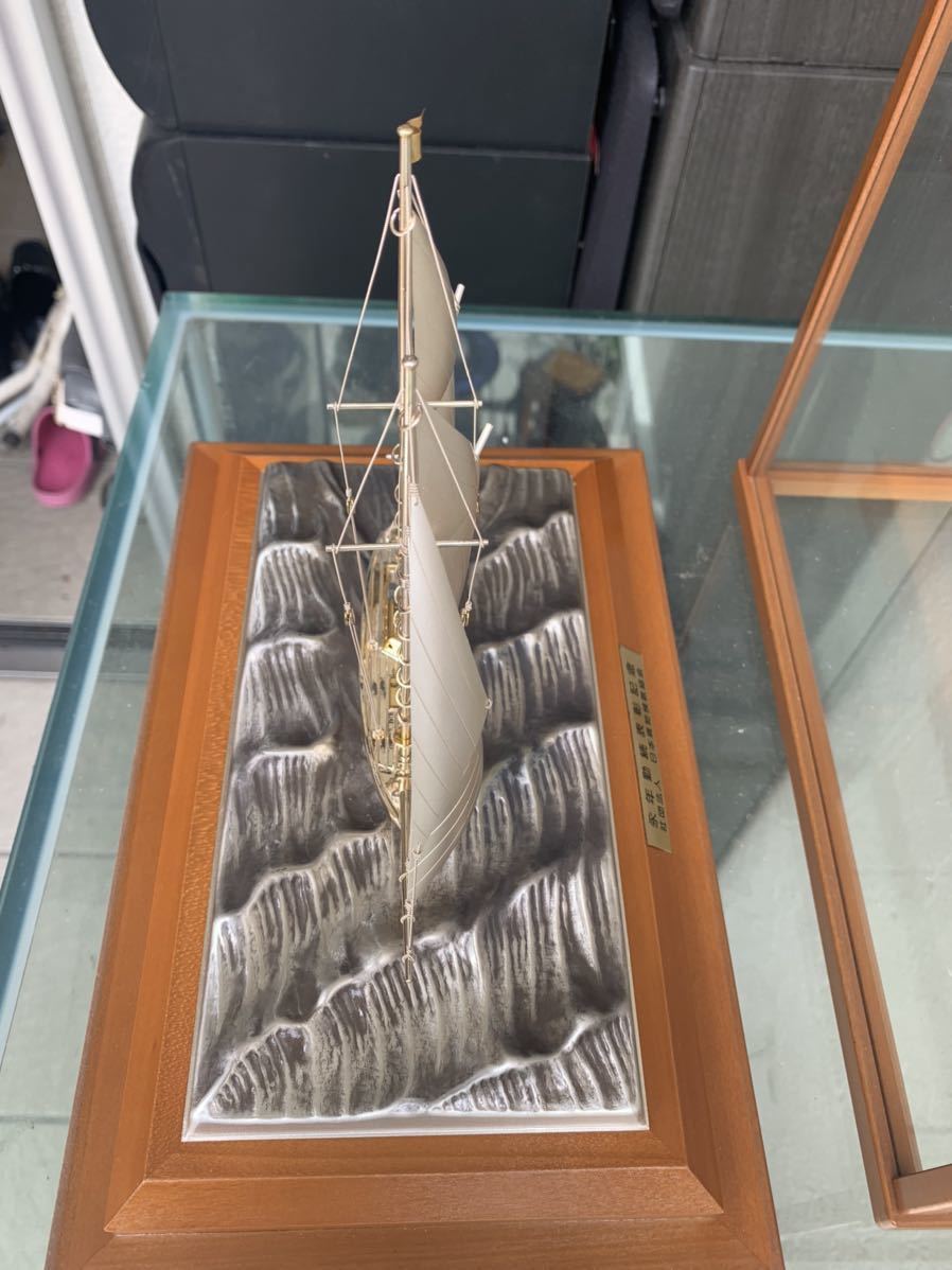 ◇関武比古作 SILVER 985 銀細工 銀ヨット 銀帆船 銀船 置物 ◇関武比古作 SILVER 985 銀細工 銀ヨット 銀帆船 銀船 置物