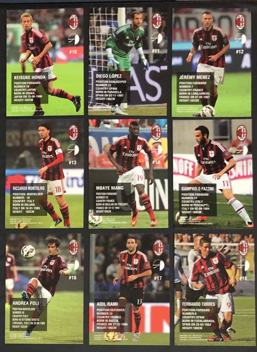 EPOCH 2014/15 AC MILAN SERIES 1 レギュラーコンプ_画像4