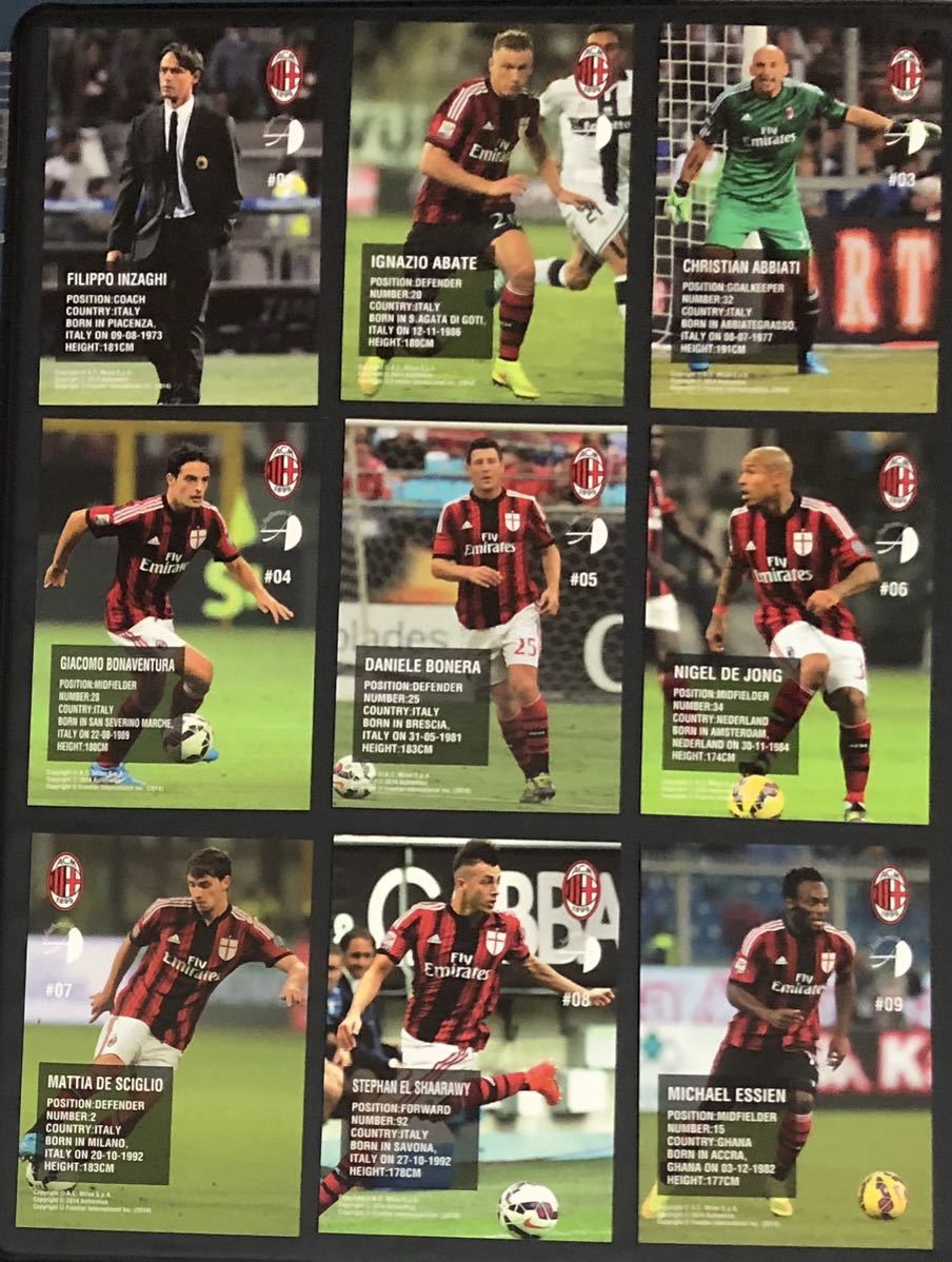 EPOCH 2014/15 AC MILAN SERIES 1 レギュラーコンプ_画像2