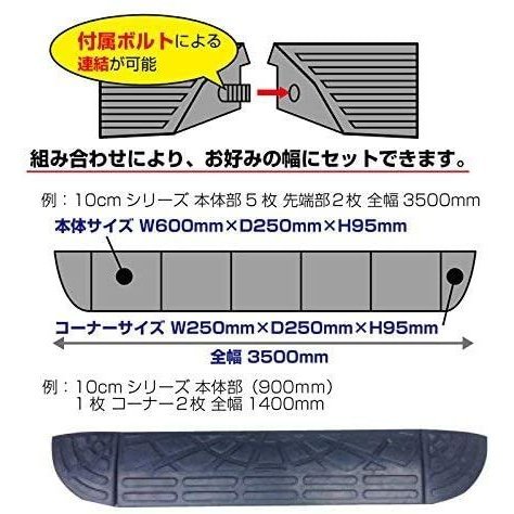  резиновый уровень разница plate DANSA. .. kun уровень разница 10cm для широкий выдерживаемая нагрузка 10t промежуток .1.4m соответствует выгодный 1 шт + обе угол комплект 10-90-1SC