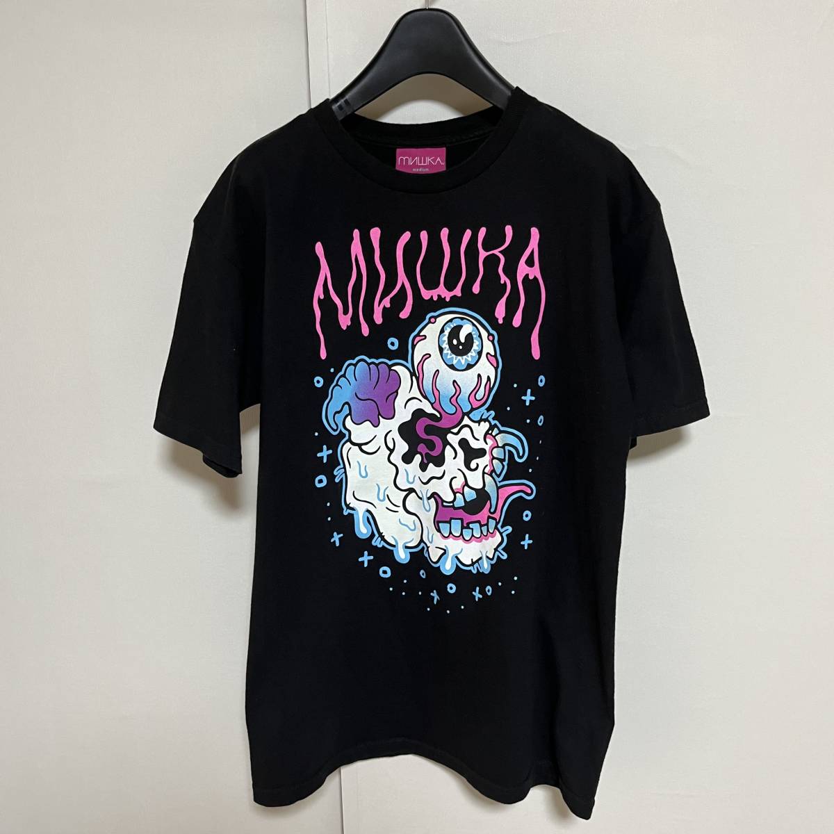 ヤフオク! - MISHKA ミシカ スカル 目玉 Tシャツ 黒 M 美品...