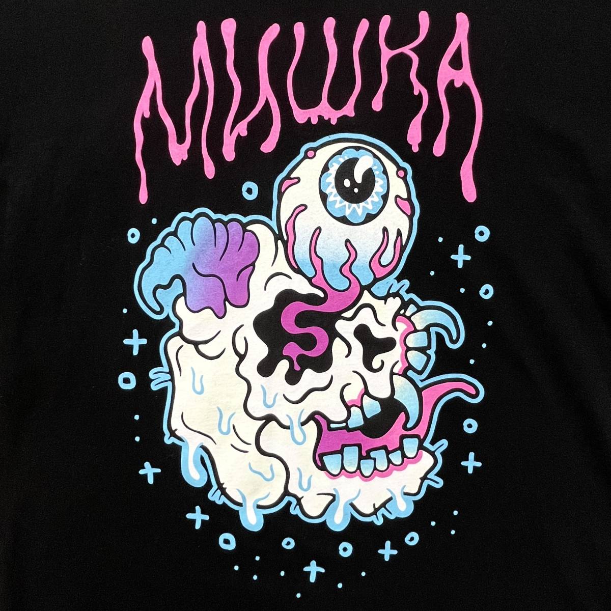 MISHKA ミシカ スカル 目玉 Tシャツ 黒 M 美品 管理B1365