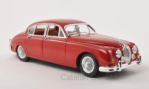 1/18 ジャガー マークII Jaguar Mark II 赤 レッド RED RHD 1959 1:18 Bburago 梱包サイズ80_画像1