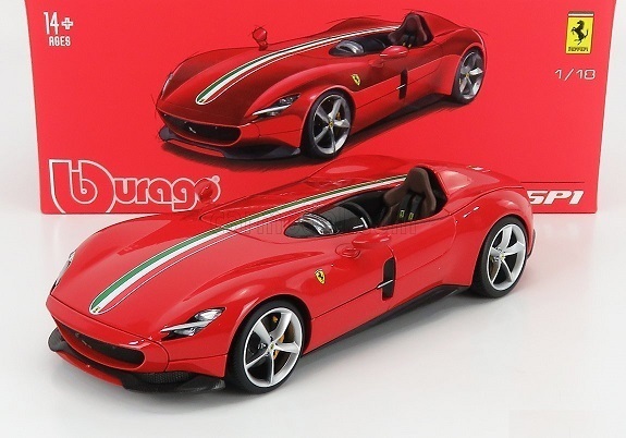 1/18 フェラーリー モンツァ 赤 レッド Ferrari Monza SP1 red Dekor 2019 1:18 Bburago 梱包サイズ80_画像1
