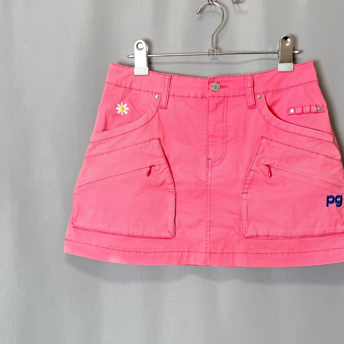 【メーカー直送】 PEARLY パーリーゲイツ GATES 刺繍ロゴ 1 ピンク スカート ストレッチ ゴルフウェア レディース スカート