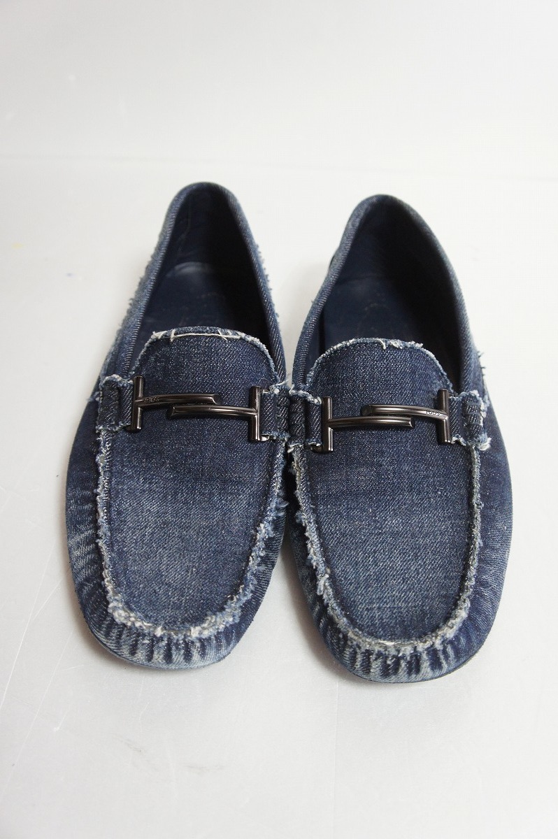 正規 Tod'sトッズ TODS デニム ドライビング シューズ スニーカー