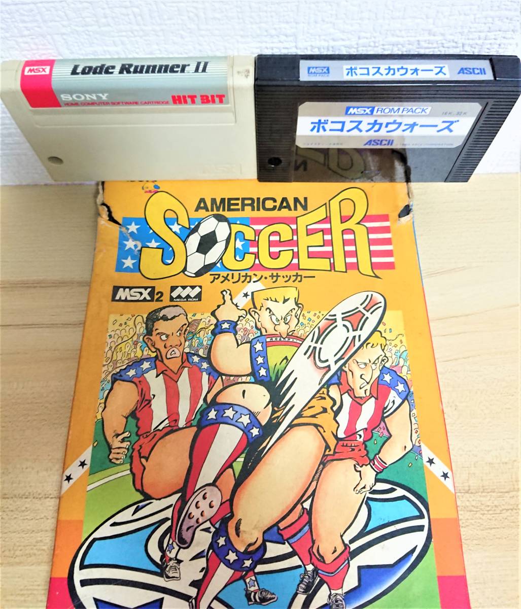 965　ジャンク扱い　MSX ロードランナー Lode　Runner ボコスカウォーズ　MSX　AMERICAN SOCCER アメリカン・サッカー　MSX2　 ゲーム